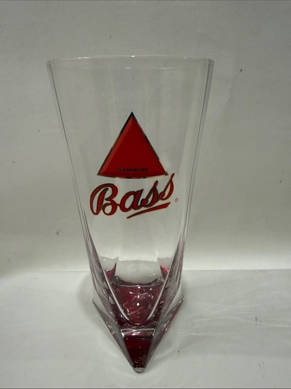 Bass Trademark Ale Beer Glass 5 Inches Tall 3 Inches Round 16 Oz Or Pint